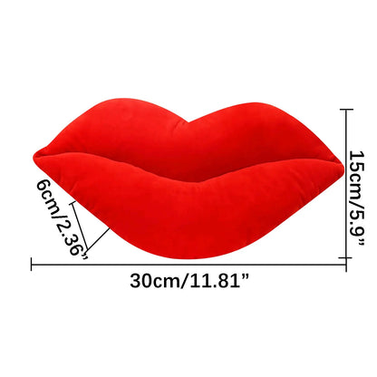 Valentine Decorative Pillow Lips Plush 