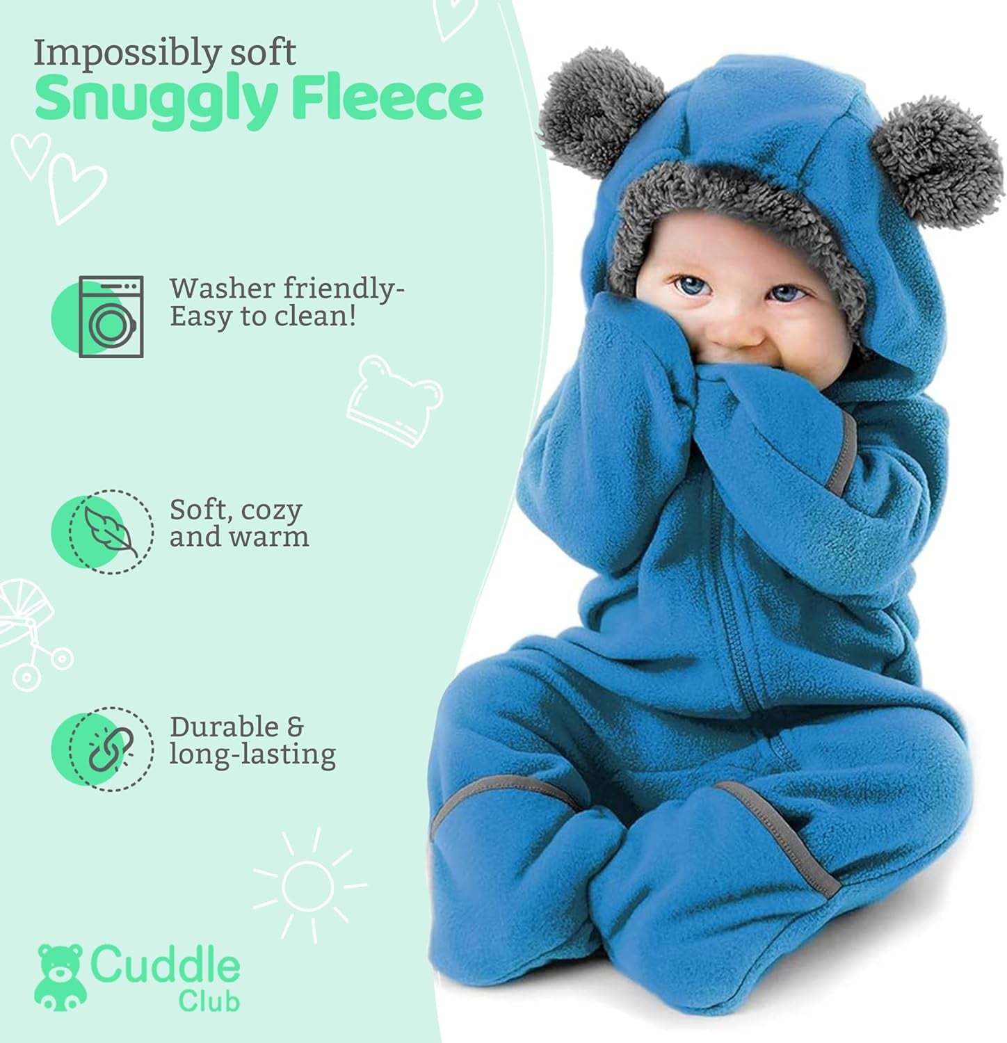 Fleece Baby Bunting Hooded Romper – Infant & Toddler Outerwear